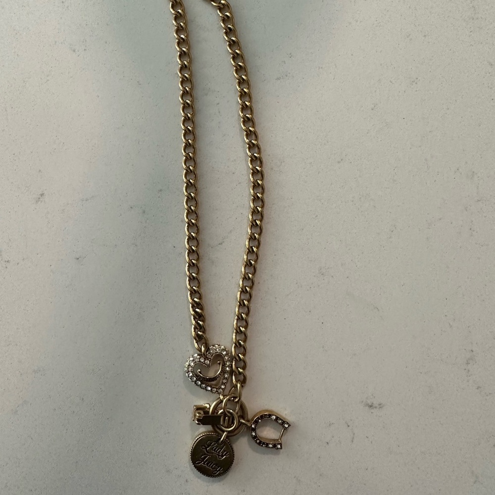 Gold Juicy Couture Chain Necklace